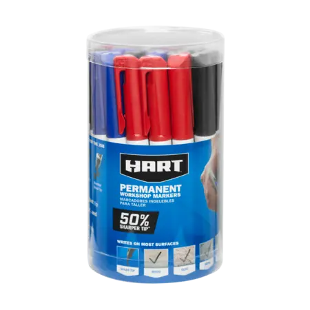 Paquete de 24 marcadores de punta fina negros, rojos y azules
